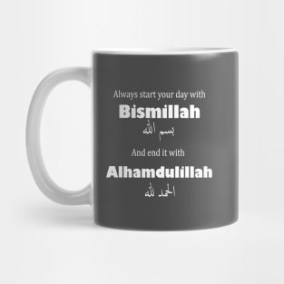 Start and end your day with God (White) Mug